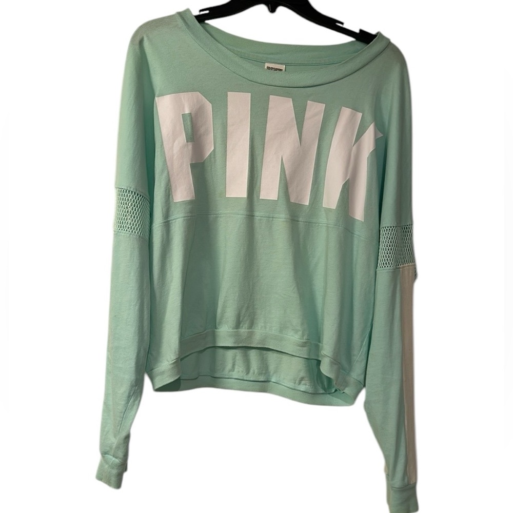 VS PINK Neon Mesh Tee — Vintage Scene Queen Grunge Layer (Small)